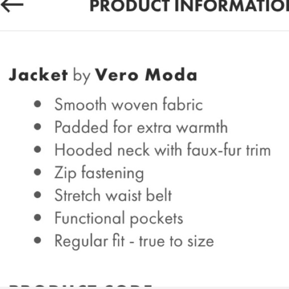 NWT red puffer jacket w/ faux fur hood and belt - Picture 5 of 8